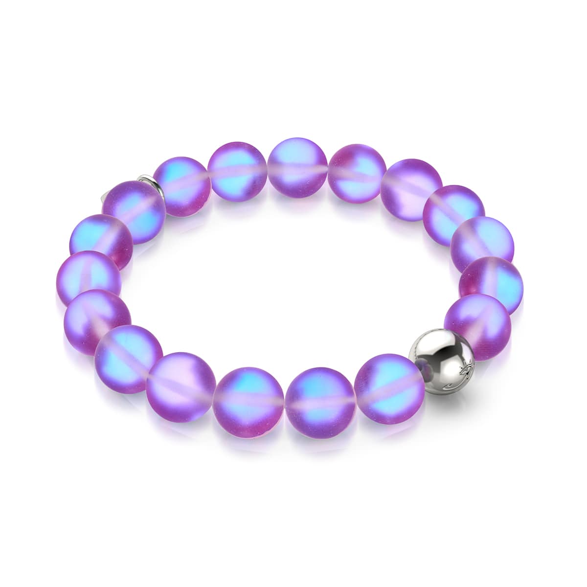 Violett | Silber | Meerjungfrau Glas Statement Armband